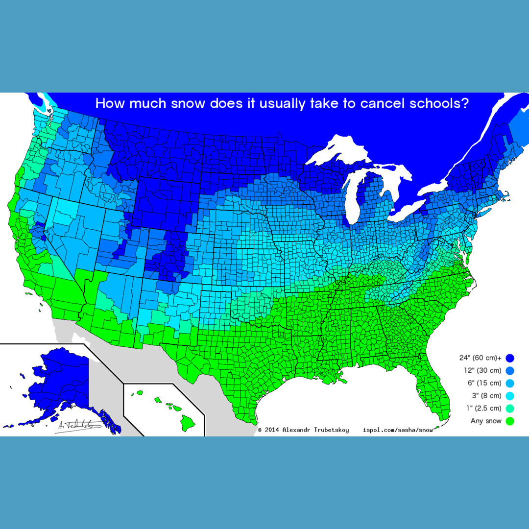 How much snow does it take to cancel school?