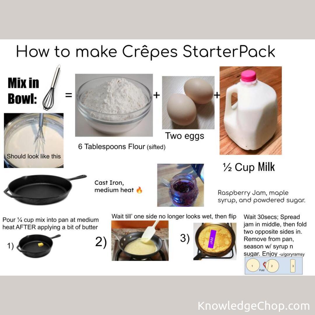 How to make simple crepes at home 🥷 Knowledge Ninja