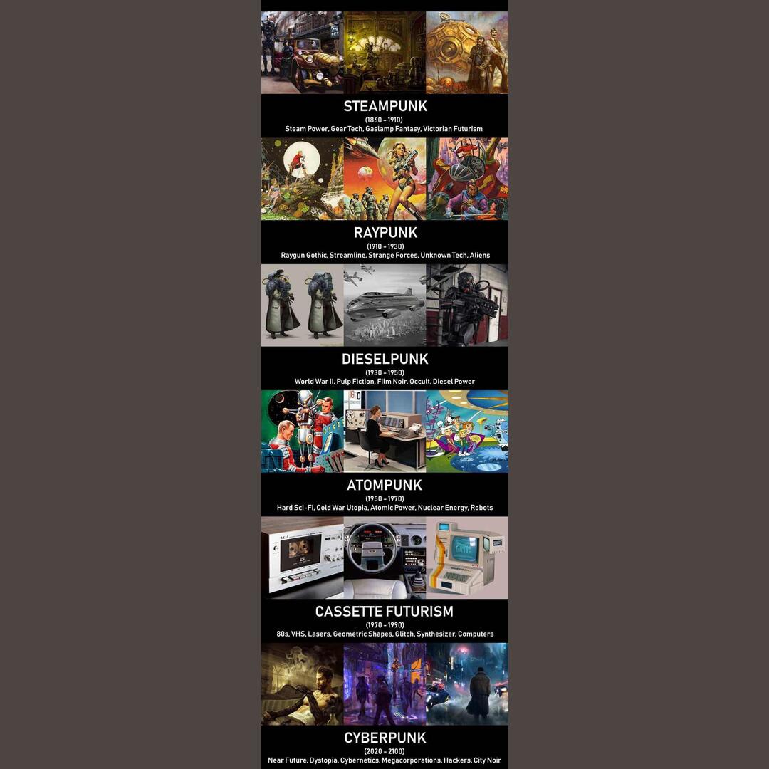 Sub genres of cyberpunk