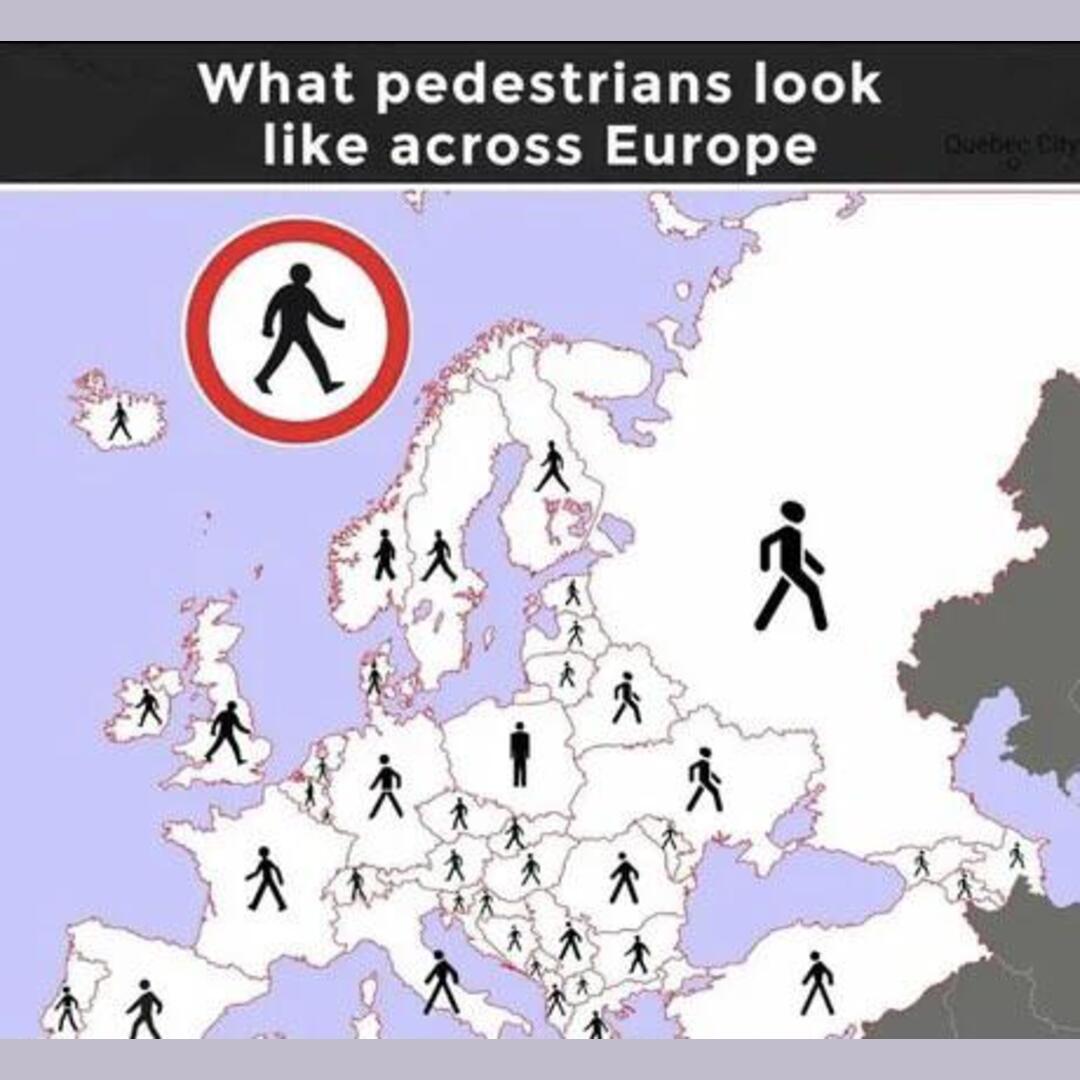 What pedestrian crossing signs look like across Europe!