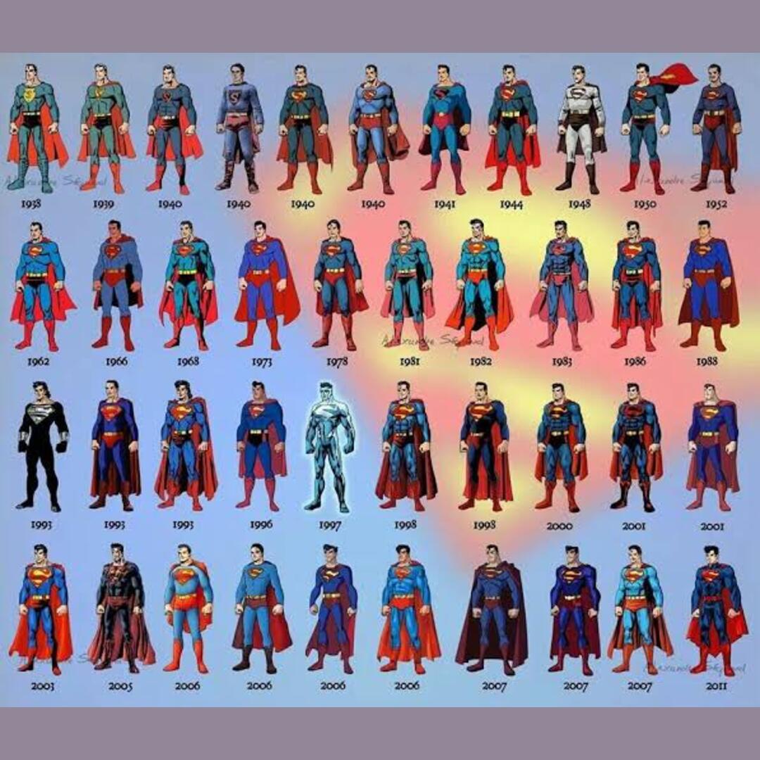 Superman through the years