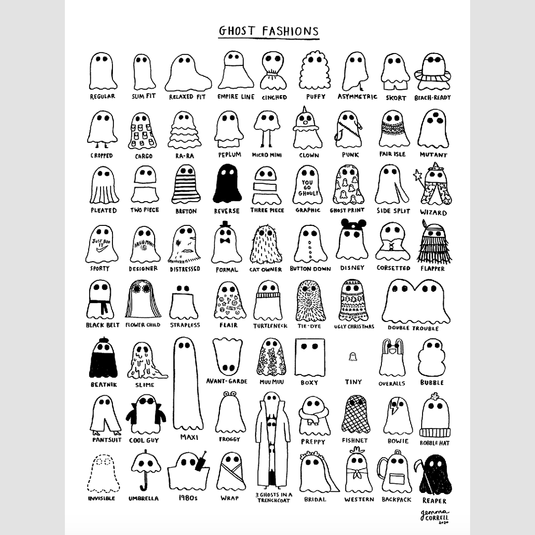 this cool guide to ghost fashions