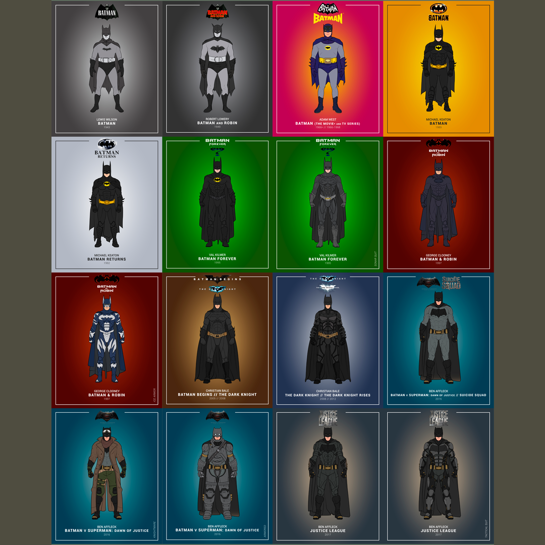 Fan-made: The Evolution of Batman, by efrajoey1 on DeviantArt