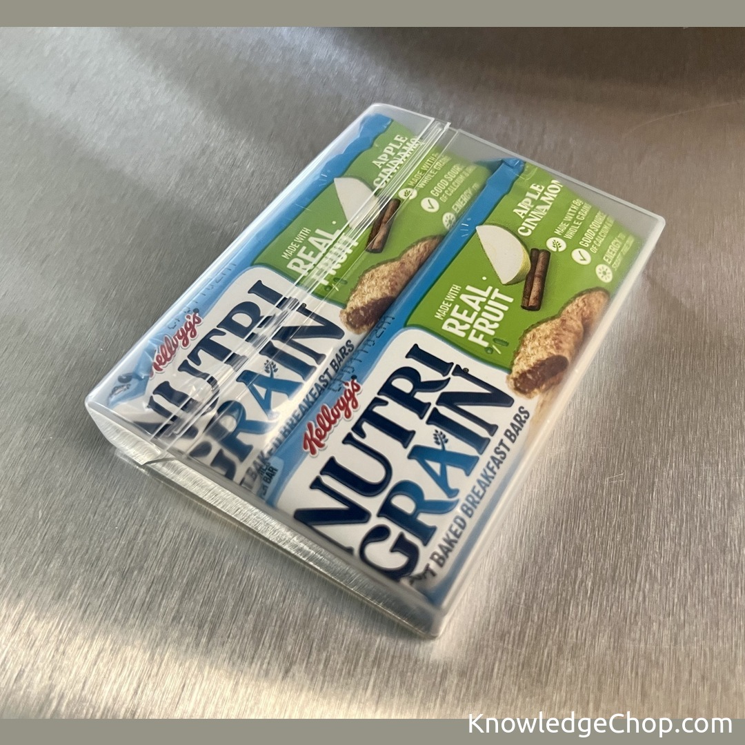 
Got tired of busting up my Nutri-Grain bars in my pocket. 2 bars fit perfectly in an Extra gum container.