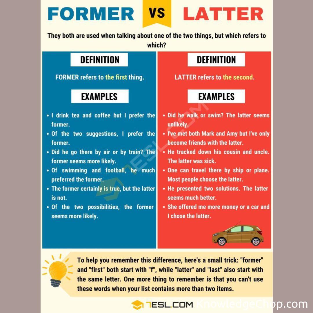 Former vs Latter: A Ninja's Guide to Mastering Terminology 🥋📚 | 🥷 ...