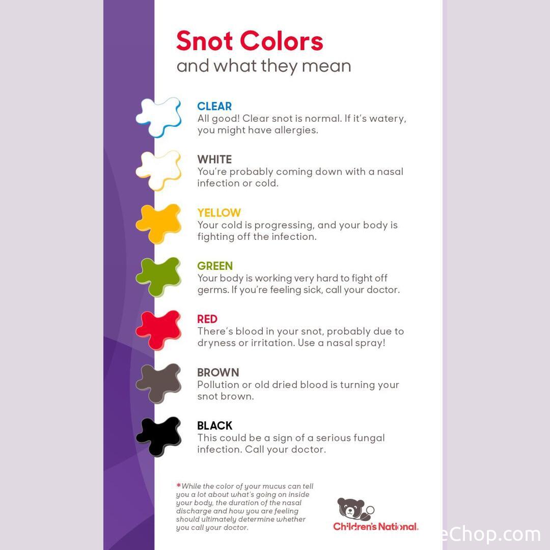 snot colors and what they mean knowledge ninja