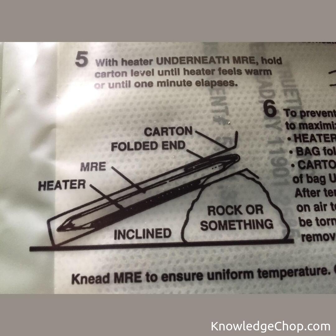 How to heat an MRE