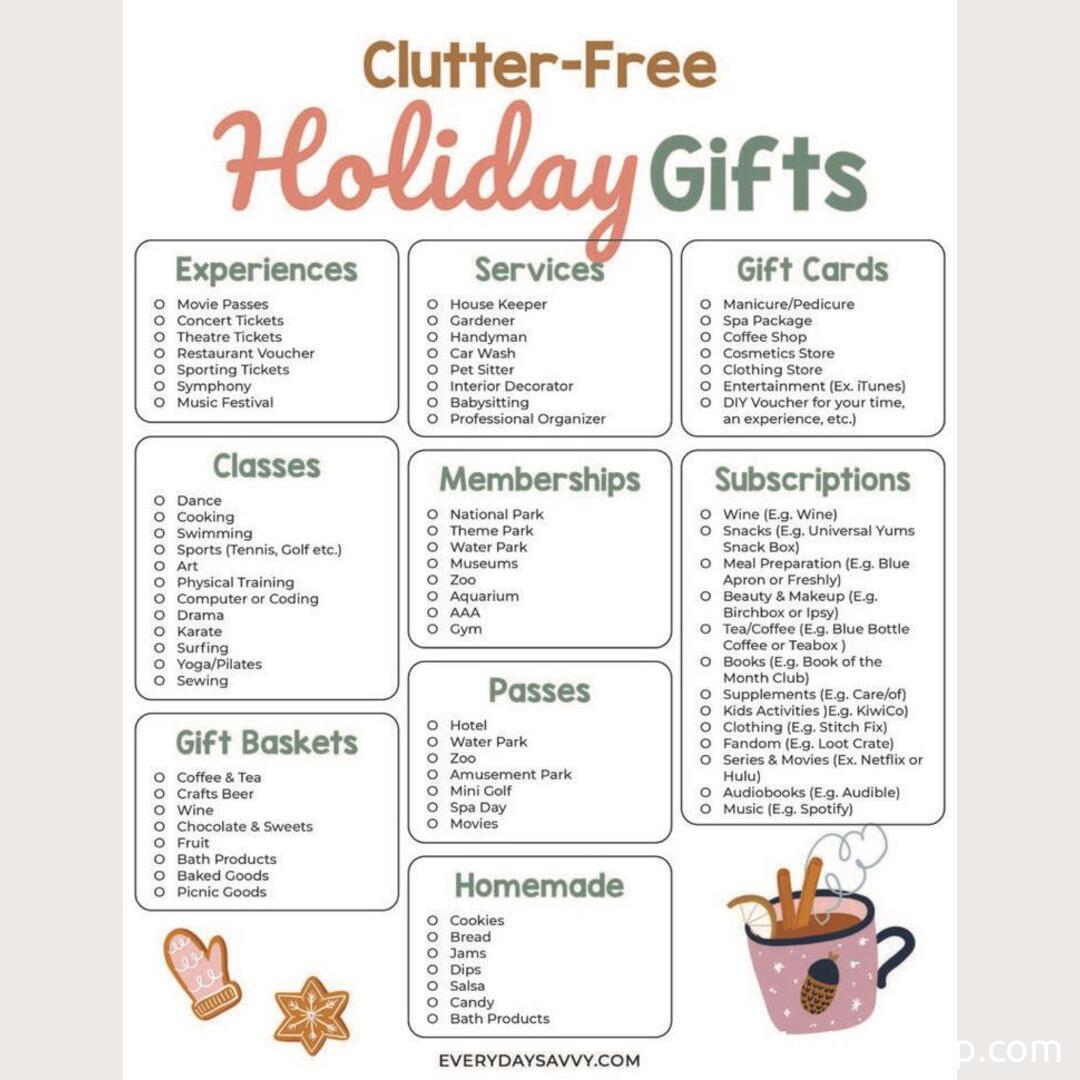Clutter free holiday gifts knowledge ninja