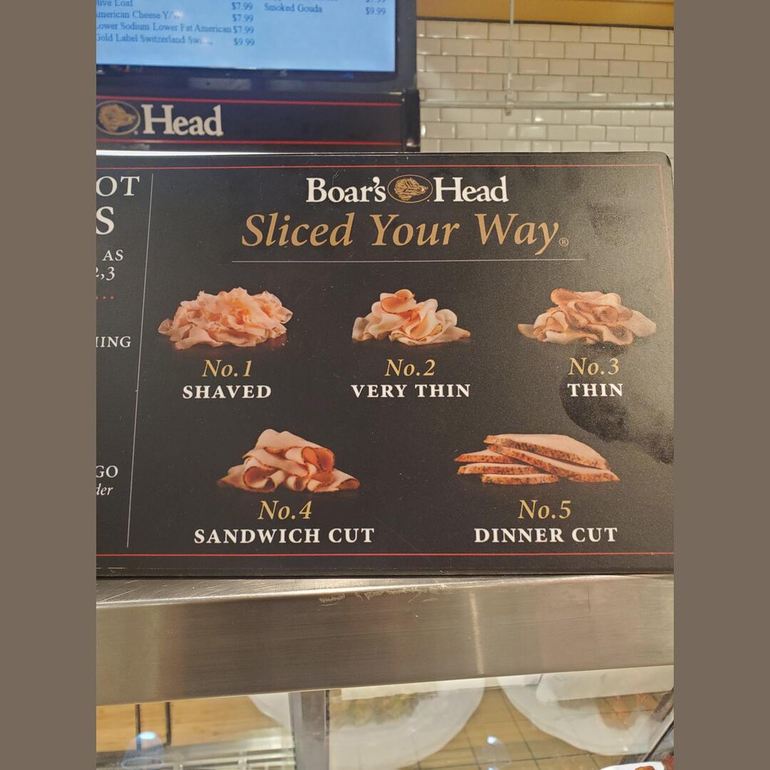 cold cut guide I saw at the deli section
