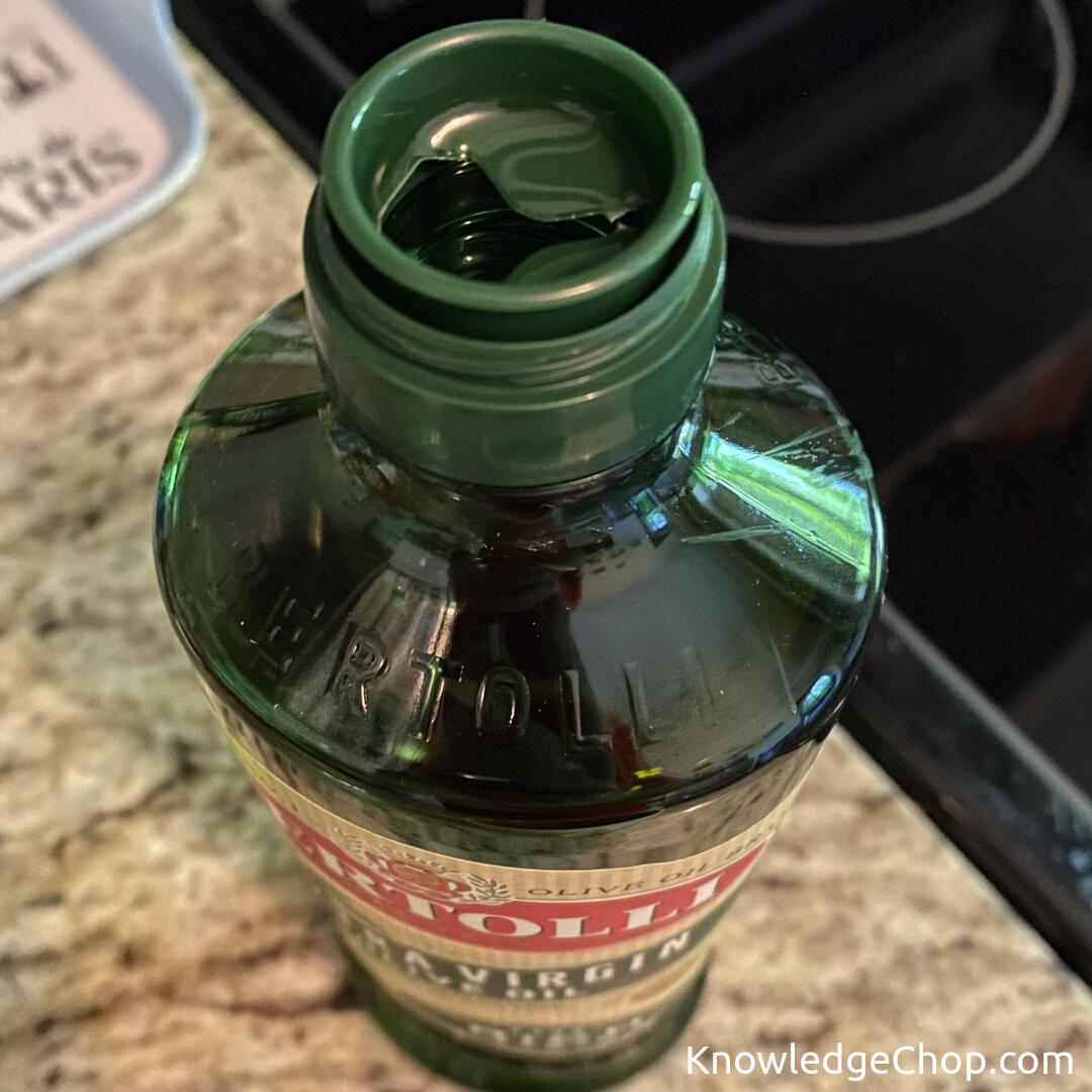 
This olive oil lid that allows you to drizzle vs dump
