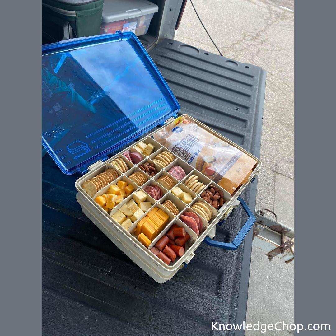 
Turn your tackle box into a cheese, meat option.